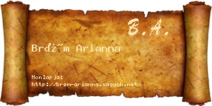 Brém Arianna névjegykártya